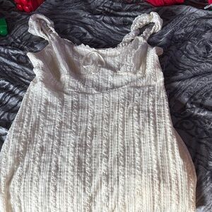 No Boundaries Cream Knit Sleeveless Top